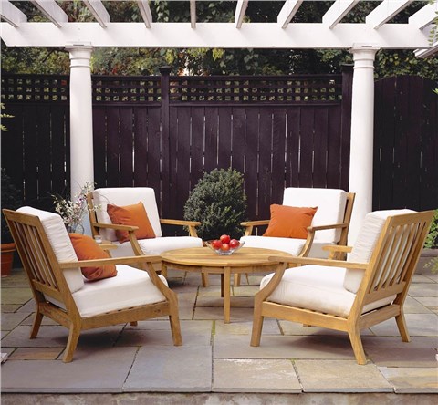 别墅花园休闲柚木沙发套装柚木沙发防雨防晒耐用