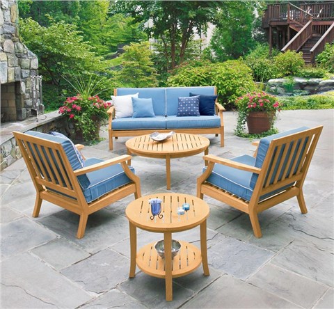 别墅花园休闲柚木沙发套装柚木沙发防雨防晒耐用