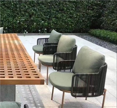 简约现代柚木桌椅