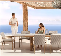 简约现代木纹桌椅